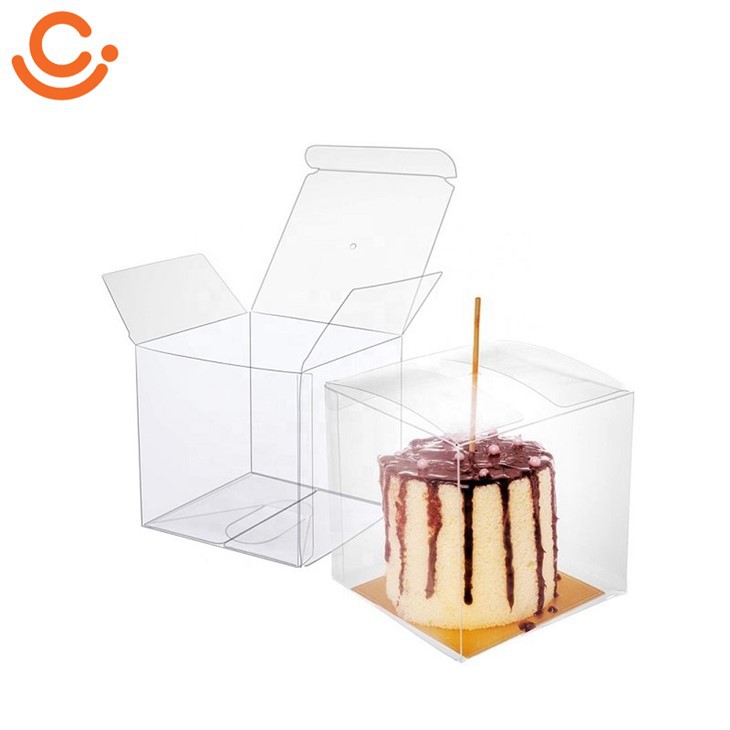 4x4x4 CLEAR CARAMEL CANDY APPLE GIFT BOXES WITH HOLE